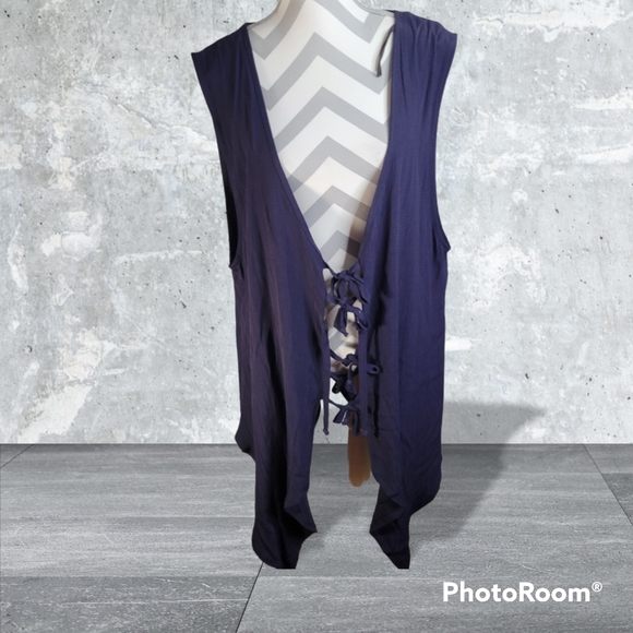 Vintage Chez California By Tandy Navy 2 Piece Made In the USA Size 16W - Picture 5 of 12